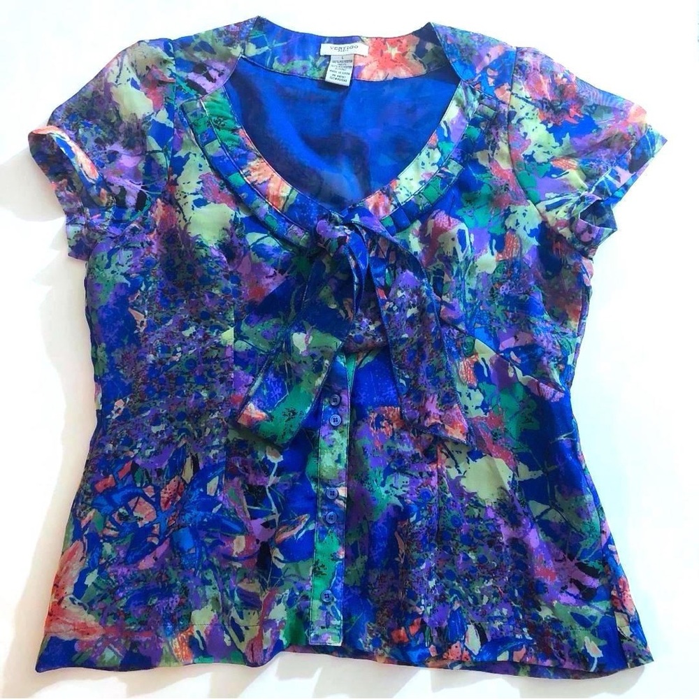 VERTIGO PARIS  Women’s Floral Top  Size L